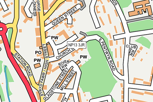 NP13 3JR map - OS OpenMap – Local (Ordnance Survey)