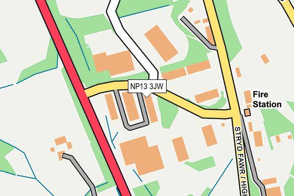 NP13 3JW map - OS OpenMap – Local (Ordnance Survey)