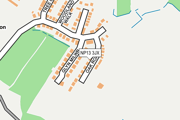 NP13 3JX map - OS OpenMap – Local (Ordnance Survey)
