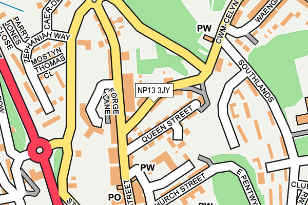 NP13 3JY map - OS OpenMap – Local (Ordnance Survey)