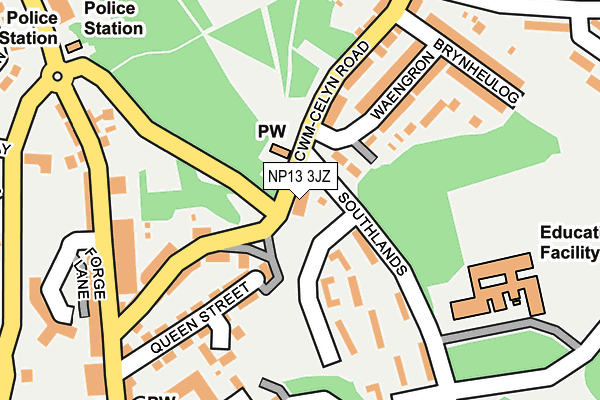 NP13 3JZ map - OS OpenMap – Local (Ordnance Survey)