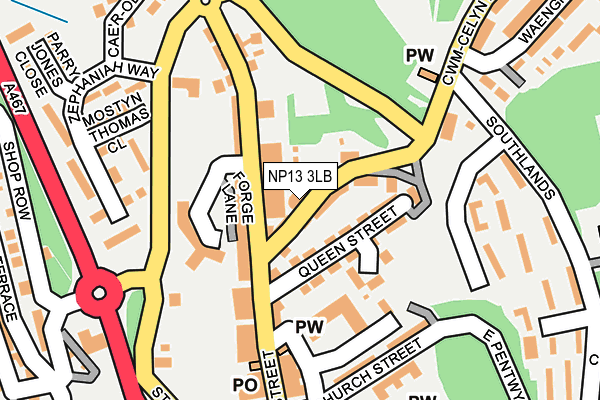 NP13 3LB map - OS OpenMap – Local (Ordnance Survey)