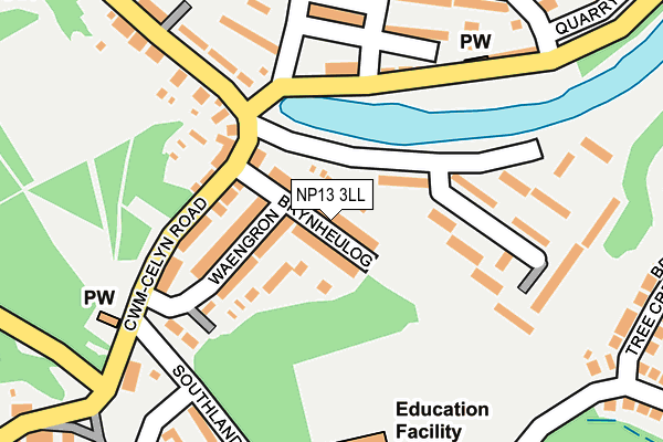 NP13 3LL map - OS OpenMap – Local (Ordnance Survey)