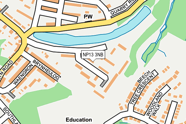 NP13 3NB map - OS OpenMap – Local (Ordnance Survey)