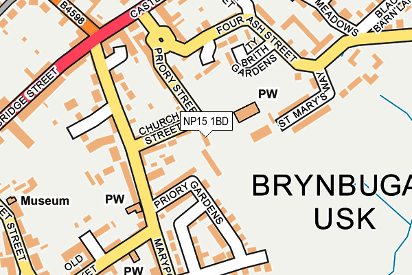 NP15 1BD map - OS OpenMap – Local (Ordnance Survey)