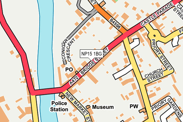 NP15 1BG map - OS OpenMap – Local (Ordnance Survey)