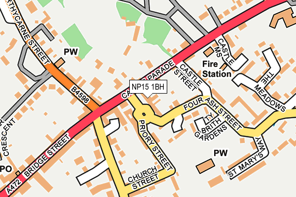 NP15 1BH map - OS OpenMap – Local (Ordnance Survey)