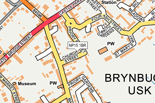 NP15 1BR map - OS OpenMap – Local (Ordnance Survey)