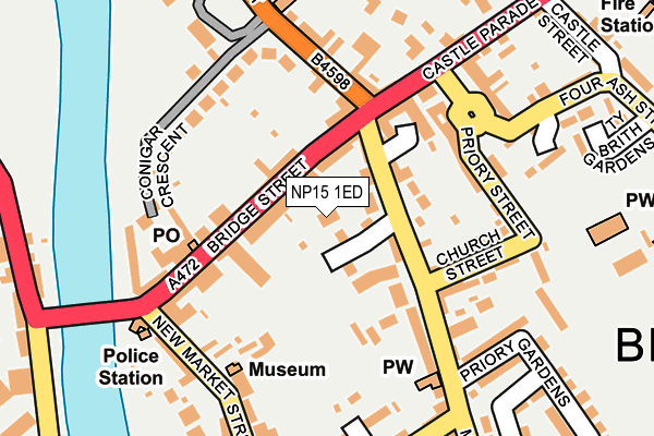 NP15 1ED map - OS OpenMap – Local (Ordnance Survey)