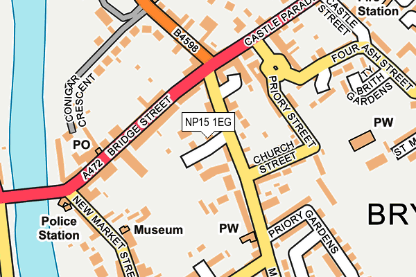 NP15 1EG map - OS OpenMap – Local (Ordnance Survey)