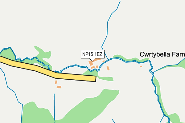 NP15 1EZ map - OS OpenMap – Local (Ordnance Survey)