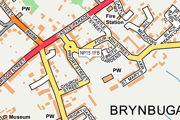 NP15 1FB map - OS OpenMap – Local (Ordnance Survey)