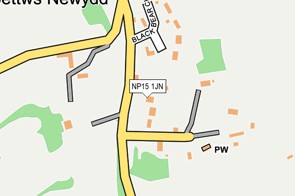 NP15 1JN map - OS OpenMap – Local (Ordnance Survey)