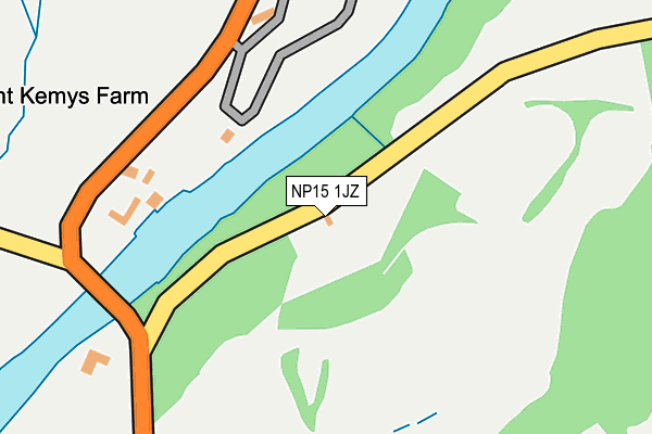 NP15 1JZ map - OS OpenMap – Local (Ordnance Survey)