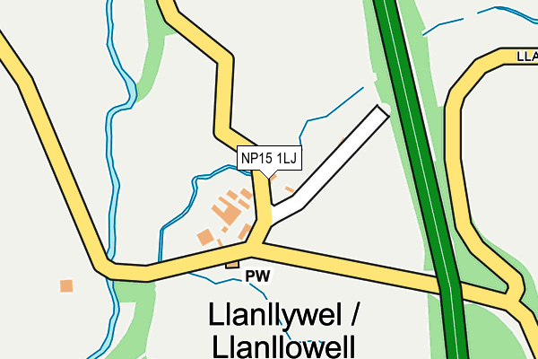 NP15 1LJ map - OS OpenMap – Local (Ordnance Survey)