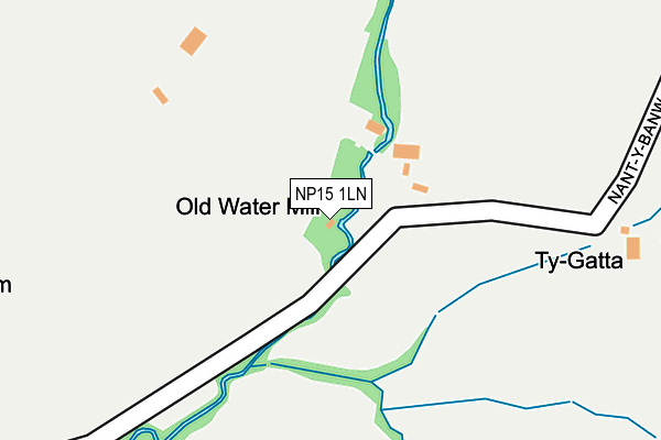 NP15 1LN map - OS OpenMap – Local (Ordnance Survey)