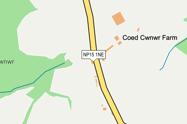 NP15 1NE map - OS OpenMap – Local (Ordnance Survey)