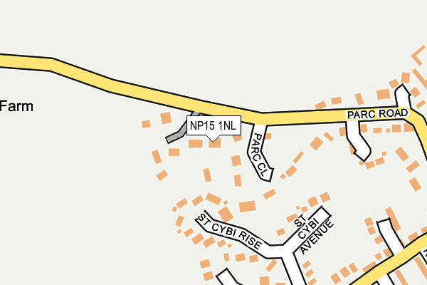 NP15 1NL map - OS OpenMap – Local (Ordnance Survey)