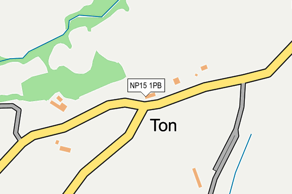 NP15 1PB map - OS OpenMap – Local (Ordnance Survey)