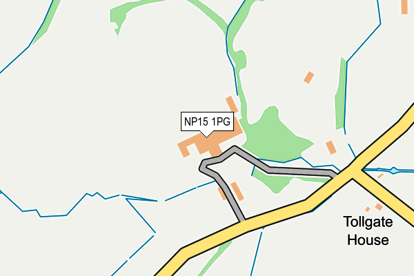 NP15 1PG map - OS OpenMap – Local (Ordnance Survey)