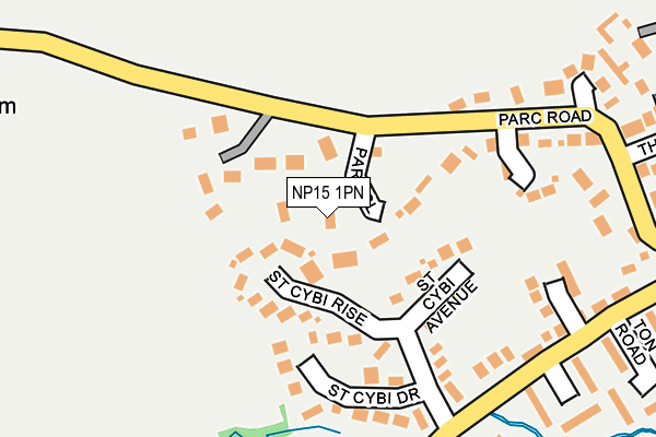 NP15 1PN map - OS OpenMap – Local (Ordnance Survey)