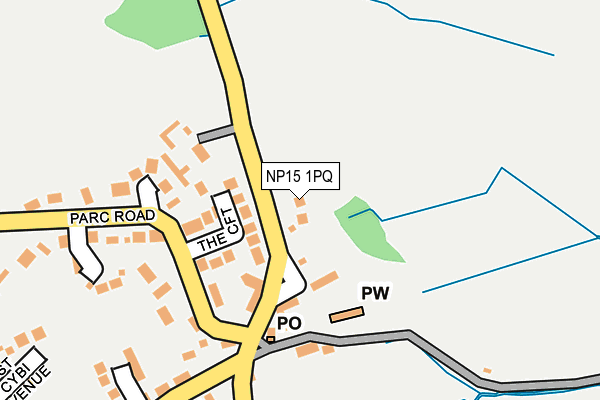 NP15 1PQ map - OS OpenMap – Local (Ordnance Survey)