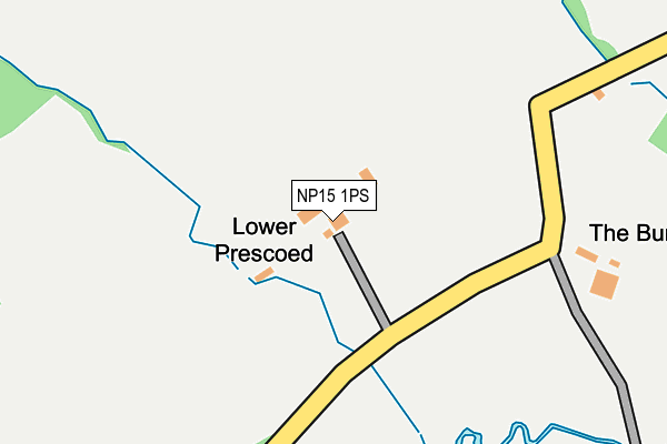 NP15 1PS map - OS OpenMap – Local (Ordnance Survey)