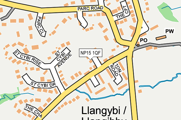 NP15 1QF map - OS OpenMap – Local (Ordnance Survey)