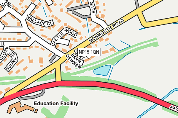 NP15 1QN map - OS OpenMap – Local (Ordnance Survey)