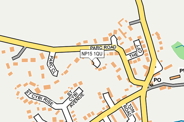 NP15 1QU map - OS OpenMap – Local (Ordnance Survey)
