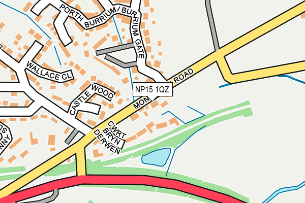 NP15 1QZ map - OS OpenMap – Local (Ordnance Survey)