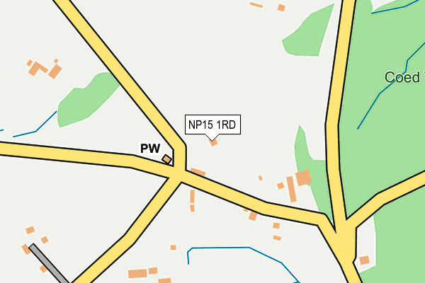 NP15 1RD map - OS OpenMap – Local (Ordnance Survey)
