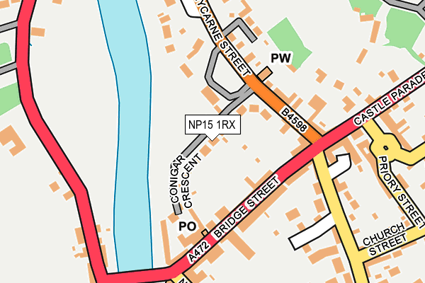 NP15 1RX map - OS OpenMap – Local (Ordnance Survey)