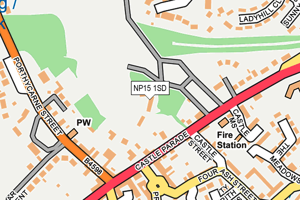 NP15 1SD map - OS OpenMap – Local (Ordnance Survey)
