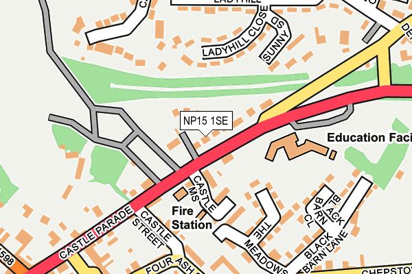 NP15 1SE map - OS OpenMap – Local (Ordnance Survey)