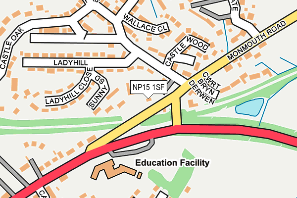 NP15 1SF map - OS OpenMap – Local (Ordnance Survey)