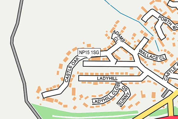 NP15 1SG map - OS OpenMap – Local (Ordnance Survey)