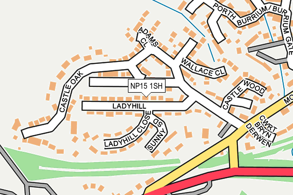 NP15 1SH map - OS OpenMap – Local (Ordnance Survey)