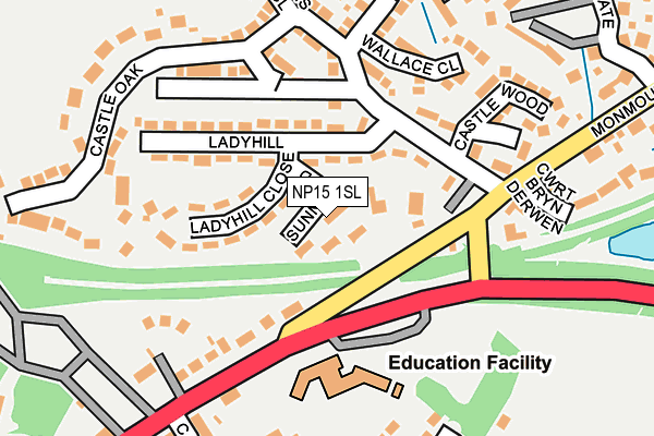 NP15 1SL map - OS OpenMap – Local (Ordnance Survey)