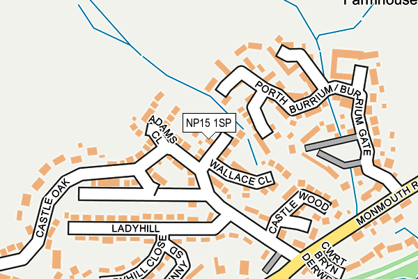 NP15 1SP map - OS OpenMap – Local (Ordnance Survey)