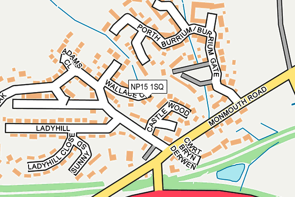 NP15 1SQ map - OS OpenMap – Local (Ordnance Survey)
