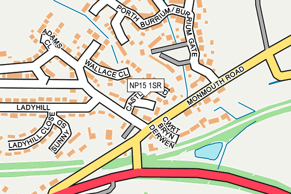NP15 1SR map - OS OpenMap – Local (Ordnance Survey)