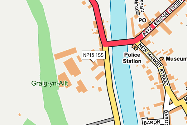 NP15 1SS map - OS OpenMap – Local (Ordnance Survey)