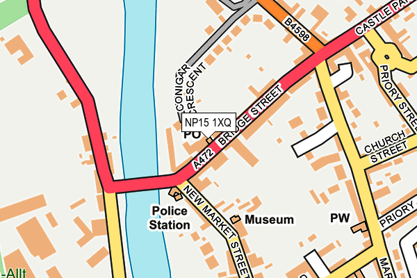 NP15 1XQ map - OS OpenMap – Local (Ordnance Survey)