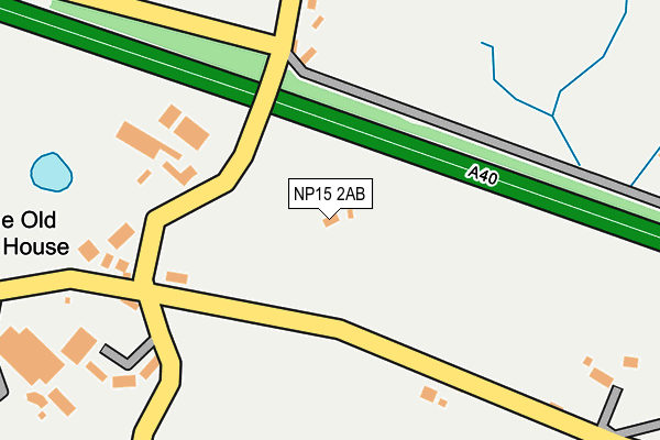 NP15 2AB map - OS OpenMap – Local (Ordnance Survey)