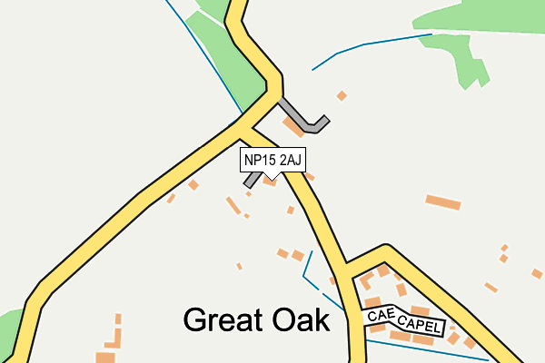 NP15 2AJ map - OS OpenMap – Local (Ordnance Survey)