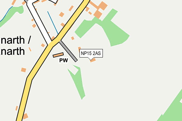 NP15 2AS map - OS OpenMap – Local (Ordnance Survey)