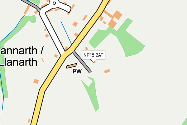 NP15 2AT map - OS OpenMap – Local (Ordnance Survey)