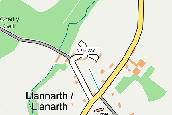 NP15 2AY map - OS OpenMap – Local (Ordnance Survey)