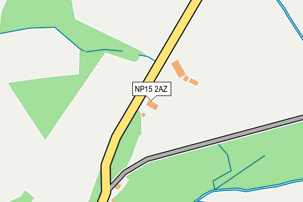 NP15 2AZ map - OS OpenMap – Local (Ordnance Survey)